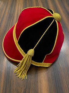 High Quality Velvet Honours <b>Cap</b> Custom Embroidery OEM Wholesale Flat Brim Graduation Unisex Academic Headwear Logo <b>Cap</b> - Product Image 2