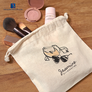 Organic Cotton Canvas Drawstring Bag Custom Cartoon Foldable Eco Friendly Wedding <b>Gift</b> Packaging Pouch Guests - Product Image 3