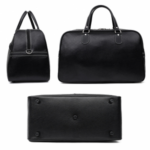 Made in Korea Lightweight Large Capacity PU Leather Weekender Boston <b>Duffel</b> <b>Bag</b> with Polyester Lining GE_4243 - Product Image 3