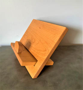 Support de livre de cuisine réglable en bois dur (chêne et érable) – Présentoir compact en bois pour recettes, idéal pour comptoir - Product Image 5