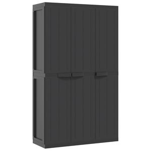 Armadietto nero esterno 38.2 "x 14.6" x 65 "materiale PP durevole - Product Image 2
