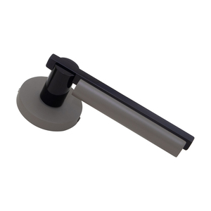 Ensemble de poignées de porte à mortaise bicolores en laiton moderne SS304, roseau rond noir mat, PVD or, or rose, noir brillant mat AB, serrure 140mm - Product Image 3