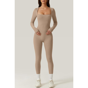 High Quality Custom Made Yoga <b>Jumpsuit</b> for Women Top Trending New Design <b>with</b> Solid Yoga <b>Jumpsuit</b> Custom Color Latest Arrival - Product Image 5