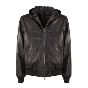 แจ็คเก็ตหนังมอเตอร์ไซค์แฟชั่นฤดูหนาวปี 2026 ทรงโอเวอร์ไซส์สำหรับผู้ชาย ทรงเข้ารูป หนัง PU กันน้ำ อุ่น สีน้ำตาล - Product Image 1