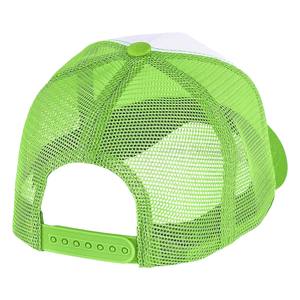 White and Green Mesh Trucker <b>Hat</b> 6-Panel Adjustable Snapback Casual Cap Breathable Unisex Adult <b>Summer</b> Style - Product Image 3