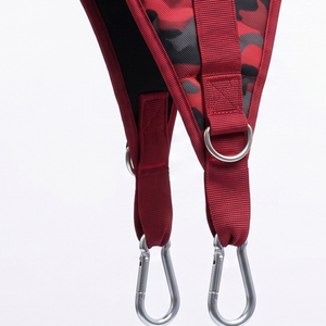 Red Camo Adjustable Abdominal Sling Straps with Double <b>Ring</b> Closure for Weight Lifting Training Non-Slip Support Abdominal Sling - Product Image 3