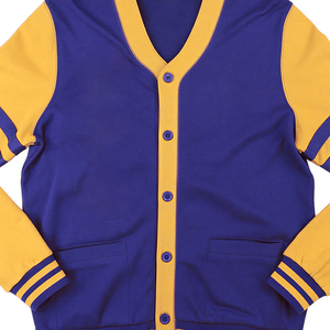 Cardigans tricotés avec lettres grecques Omega, broderie chenille personnalisée, pour sororités, fraternités, universités, style Letterman, en coton, grandes tailles, pour hommes - Product Image 6
