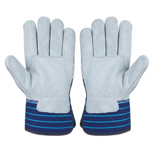 Gants de sécurité industriels en cuir de vachette pleine fleur certifiés CE, antidérapants, robustes, avec doublure en tissu de coton perforé et en polaire - Product Image 2