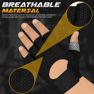 <b>Wheel</b> Chair Gloves Unisex Outdoor Sports Weight Lifting Gym Fitness <b>Exercise</b> Breathable Non-slip Leather Padded Palm Grip - Product Image 4