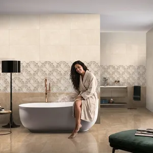 กระเบื้องบุผนังพอร์ซเลนร่วมสมัย รุ่นอีลิท ขนาดใหญ่ 600x1200 กระเบื้องบุผนังพอร์ซเลนเคลือบแก้วลายแกะสลัก คุณภาพสูง สำหรับงานเชิงพาณิชย์ - Product Image 3