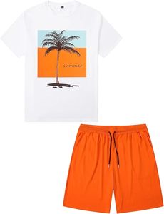 Conjunto de Camiseta y Pantalones Cortos Hawaianos para Hombre, Estilo Aloha Tropical, Dos Piezas, Casual, para Playa y Uso Diario - Product Image 5