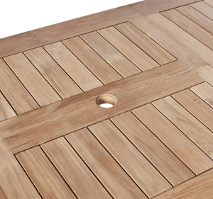 โต๊ะรับประทานอาหารไม้สักแท้สำหรับกลางแจ้ง ดีไซน์ทรอปิคอล โต๊ะสวนและลานบ้านทันสมัย ทนทานต่อสภาพอากาศ เฟอร์นิเจอร์หรูหราสำหรับโรงแรมและวิลล่า - Product Image 6