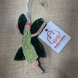 Colgante de alta calidad hecho a mano, estilo bohemio cristiano, con perlas de imitación y cuentas de vidrio de lampwork en forma de paz, ISO 9001, para bolso. - Product Image 1