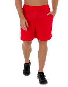 Shorts d'été en maille unie pour hommes, sportifs, pour la gym et le basketball, avec poches, teinture unie, détails perforés - Product Image 3