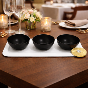 Plateau de luxe avec 3 bols - Product Image 1