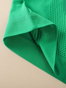 Top Deportivo Corto para Mujer, Espalda Descubierta, para Aeróbic, con Copas Moldeadas, Resistente a Impactos, Paneles de Malla Técnica, Elástico, para Danza y Deportes - Product Image 6