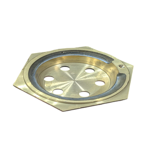 Bride en laiton robuste de 2,5 pouces BSP, filetage unilatéral avec 6 trous pour montage d'éléments chauffants électriques de 8,5 mm - Product Image 1