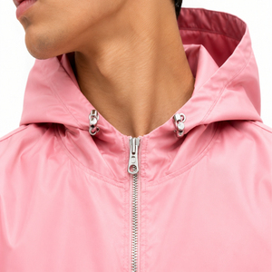 Men's <b>Reflective</b> High Visibility Windbreaker Set for Night <b>Running</b> with Hooded <b>Jacket</b> and Elastic Waist Shorts for Safety Sport - Product Image 6