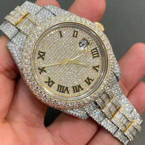 Reloj de Lujo con Diamantes Moissanite para Hombre, Diseño Elegante y Moderno, Reloj de Pulsera de Cuarzo de Primera Calidad - Product Image 1
