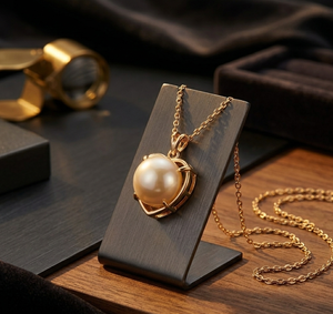 Collar con Colgante de Perla Blanca a Precio de Mayoreo, 16 Pulgadas, Plata de Ley 925, Chapado en Oro de 18K, Collar Minimalista, Regalo para Ella - Product Image 3