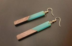 Pendientes de Resina y Madera Hechos a Mano MN EXPORTS, Diseño de Gota de Agua, Ligeros, para Mujer, Joyería Colgante de Moda, Diseño Personalizado, Modelo para Fiesta, India - Product Image 2