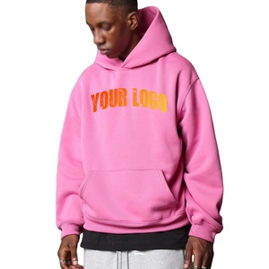 100% Cotton Winter Fashion Casual No <b>String</b> Plain Hoodies Heavyweight Embroidered Custom Logo Premium Oversized Baggy Hoodie - Product Image 1