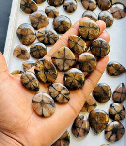 พลอยเทียมจากธรรมชาติอัญมณี100% ทรงหลังเบี้ยกึ่งมีค่าพลอยขัดเงาเรียบพลอยหลวมคริสตัลควอตซ์บำบัด - Product Image 1