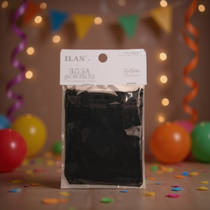 Sacchetti Regalo in Organza Ilan 9x12cm 6pz Neri per Decorazioni Festa - Product Image 2