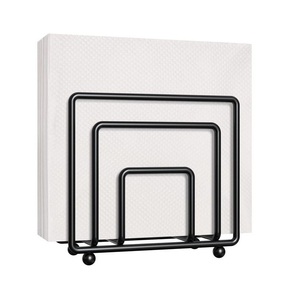 Porta Servilletas de Metal Dorado, Color Marfil y Negro, Moderno y Decorativo, en Oferta - Product Image 4