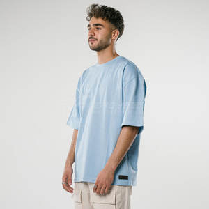 Nouvelle Mode Hommes Rétro 100% Coton Lâche Vintage T-Shirt Lourd 250gsm Détresse Surdimensionné Logo Personnalisé Impression - Product Image 1