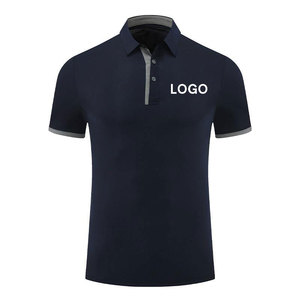 เสื้อเชิ้ตแขนสั้นสีขาวสำหรับผู้ชาย แต่งขอบสีดำ ผ้าถักเนื้อนุ่ม ระบายอากาศได้ดี กันยับ มีกระเป๋าเสื้อ  โลโก้ด้านหน้า สไตล์ลำลอง - Product Image 4