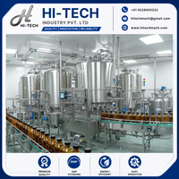 Ligne de production automatique de sirops liquides oraux avec intégration PLC pour le lavage, le séchage, le remplissage et le bouchage des flacons en verre cosmétiques
