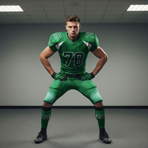 Maillot de football américain sublimé en gros pour hommes – Ensemble respirant à manches courtes, personnalisable avec nom et logo, haute qualité - Product Image 3