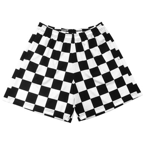 Shorts en maille pour hommes en gros, taille élastique, respirants, décontractés, marron et blanc à motifs, style sportif AI-SH-38 - Product Image 2