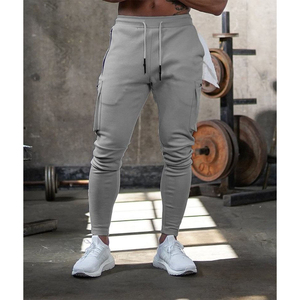 Men's Slim Fit Cargo Jogger Pants Multi-Pocket Zipper Gym Workout Sweatpants Tapered Athletic Training Trousers OEM Wholesale - Product Image 2