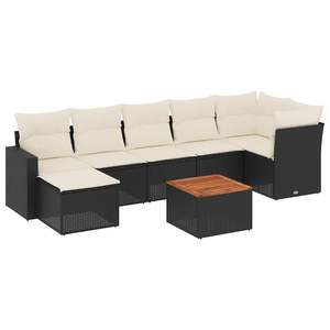 Conjunto de Sofá de Jardín de Ratán Negro Moderno con Cojines de Espuma de Alta Densidad, Muebles de Exterior de Diseño Contemporáneo, Impermeables - Product Image 4