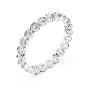 Anillo de Eternidad con Circonitas Redondas Certificadas por IGI, Banda Completa con Piedras Brillantes, Joyería de Lujo para Compromiso, Boda o Fiesta - Product Image 2