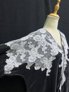 Oferta Especial: Abaya Musulmana de Noche para Fiesta, Estilo Turco y Dubái, con Cuentas y Lentejuelas Florales, Manga Larga, Antiarrugas, Largo hasta el Suelo, Cuello en V - Product Image 2