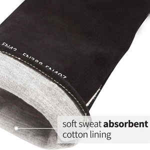 Gants de soudage MIG en cuir de qualité supérieure, couleur personnalisée, sécurité totale, flexibles, respirants, résistants aux déchirures, isolants thermiquement - Product Image 4