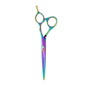 Wholesale Barber <b>Scissors</b> Stainless Steel C440 Right-Handed <b>Floral</b> Pattern Lightweight Durable Hair Cutting Shears Private Label - Product Image 5