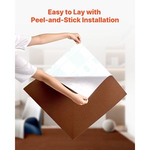 Paquete de 20 Baldosas de Alfombra Autoadhesivas de 24x24 Pulgadas, Alfombra Cuadrada Comercial para Piso, Acolchada, Sin Costuras - Product Image 4