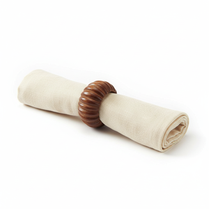 Lot d'anneaux de serviette rustiques en bois sculpté, faits à la main, naturels, style bohème, pour décoration de table, mariage, salle à manger, maison - Fournisseur en gros - Product Image 1