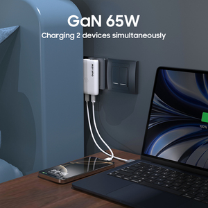Adattatore da Viaggio 65W Gan Caricatore da Muro Tipo <span class=keywords><strong>C</strong></span> EU US UK KR Ricarica Rapida per Telefoni Cellulari Caricatore Portatile Ultra-sottile PD 65W USB-<span class=keywords><strong>C</strong></span> - Product Image 3