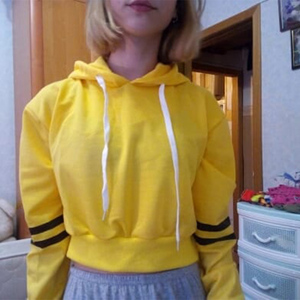 Sudadera con Capucha Corta Personalizada para Mujer, Sudadera de Forro Polar para Invierno, Transpirable, Informal, Estilo Urbano, con Logotipo OEM - Product Image 5