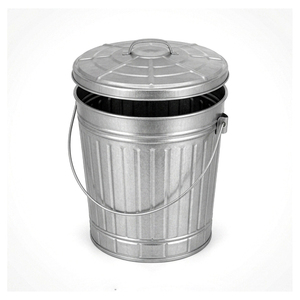 10 Gallon Galvanized Steel Utility - Trash Can with Lidn - Product Image 4