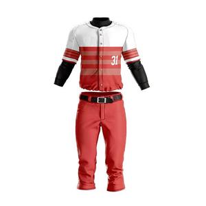 Ensemble uniforme de baseball à rayures pour homme, manches trois quarts, fermeture boutonnée, coton respirant, coupe régulière adulte, toutes saisons - Product Image 5