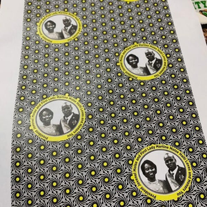 Tissu en coton imprimé africain de luxe pour robe de mariée, vêtements de cérémonie, fabricant de tissus sur mesure OEM ODM - Product Image 1