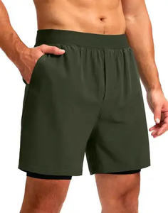 Shorts en polyester pour hommes, vente en gros, shorts décontractés d'été pour hommes, couleur unie, grande taille, shorts de sport pour hommes - Product Image 2