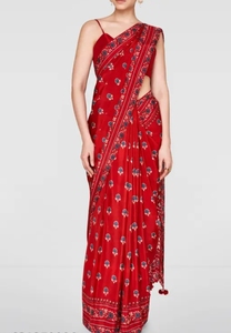 Nueva Colección KV, Saree de Algodón con Estampado a Mano Jaipuri para Mujer, Otoño, Blusa Sin Costuras, Antiarrugas, Secado Rápido, Reversible - Product Image 6