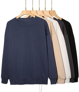 Sweat-shirt unisexe ample en velours côtelé épais 420G, avec logo brodé personnalisé, fabrication OEM en Chine. - Product Image 1